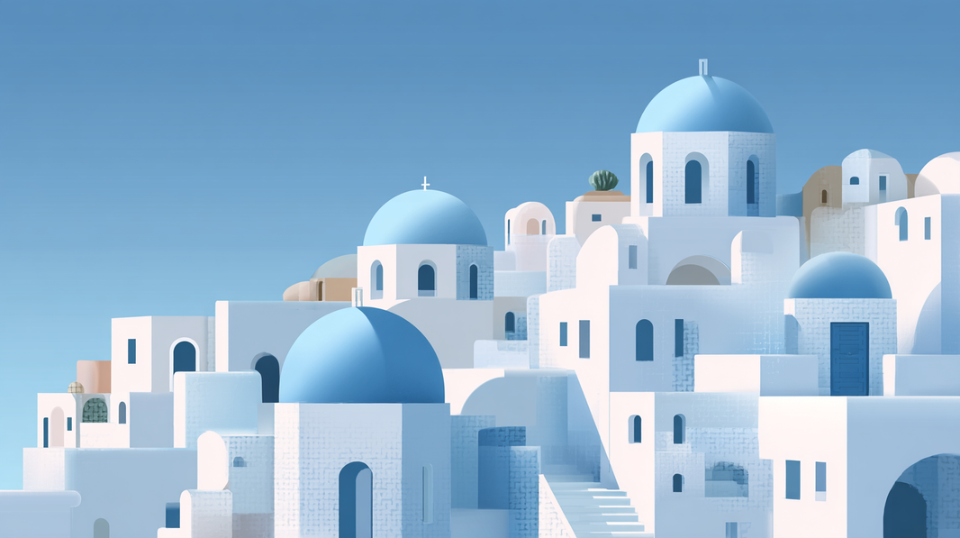 The Geometry of Blue and White: A Story of Mediterranean Minimalism