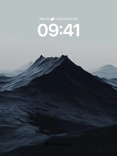 Silent Peaks Wallpaper with Midnight Flow, iPhone Duo cover screen