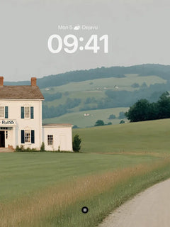Solitary White House Wallpaper Background In Green Valley, iPhone Duo cover screen