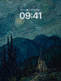 Whispering Night Sky Wallpaper with Swirling Stars