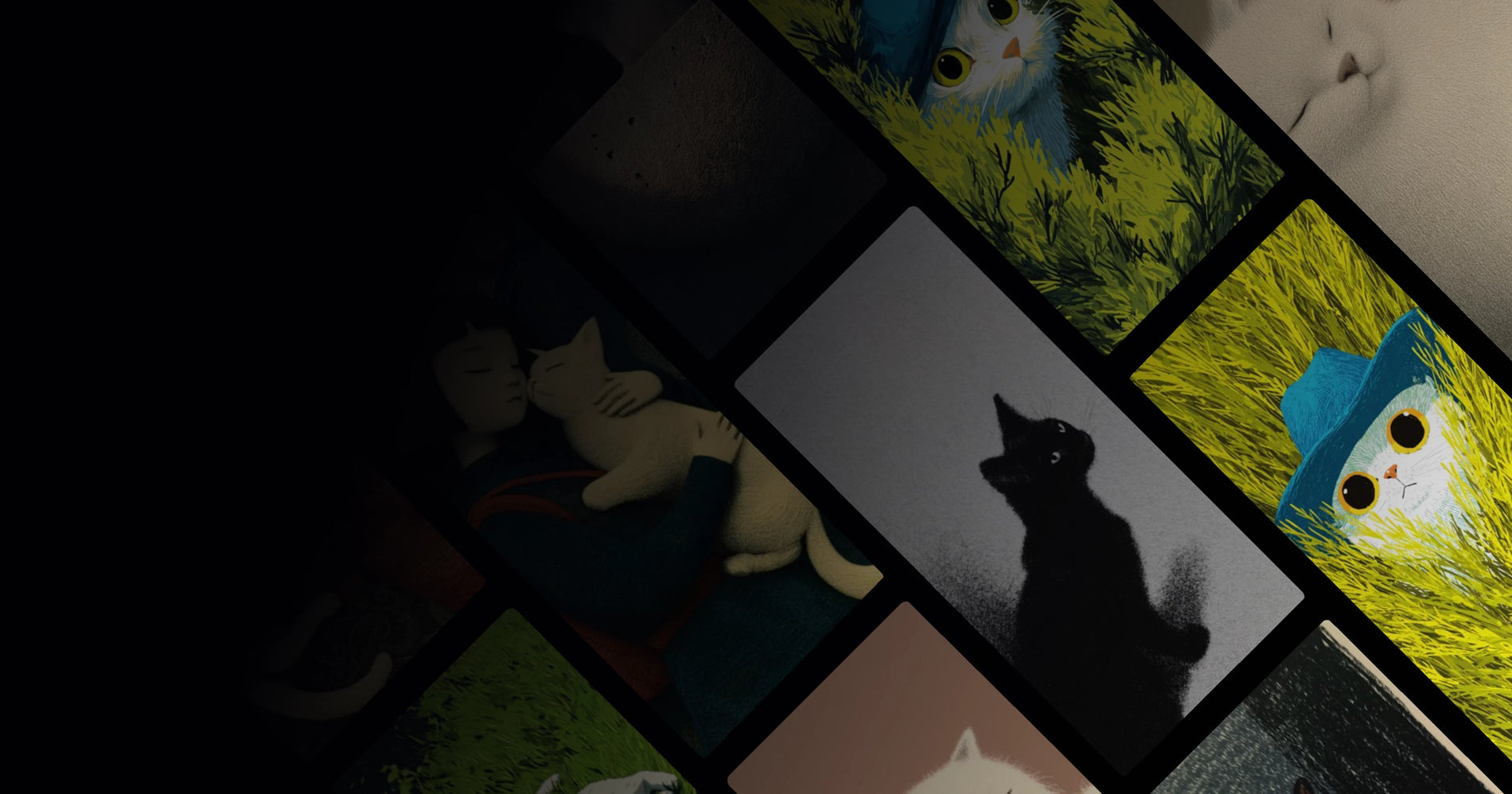 Gentle Moments: Cats and Children in Quiet Heartfelt Scenes