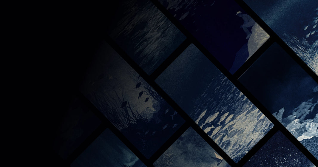 A Silent Journey Through Deep Blue Waters and Nightscapes