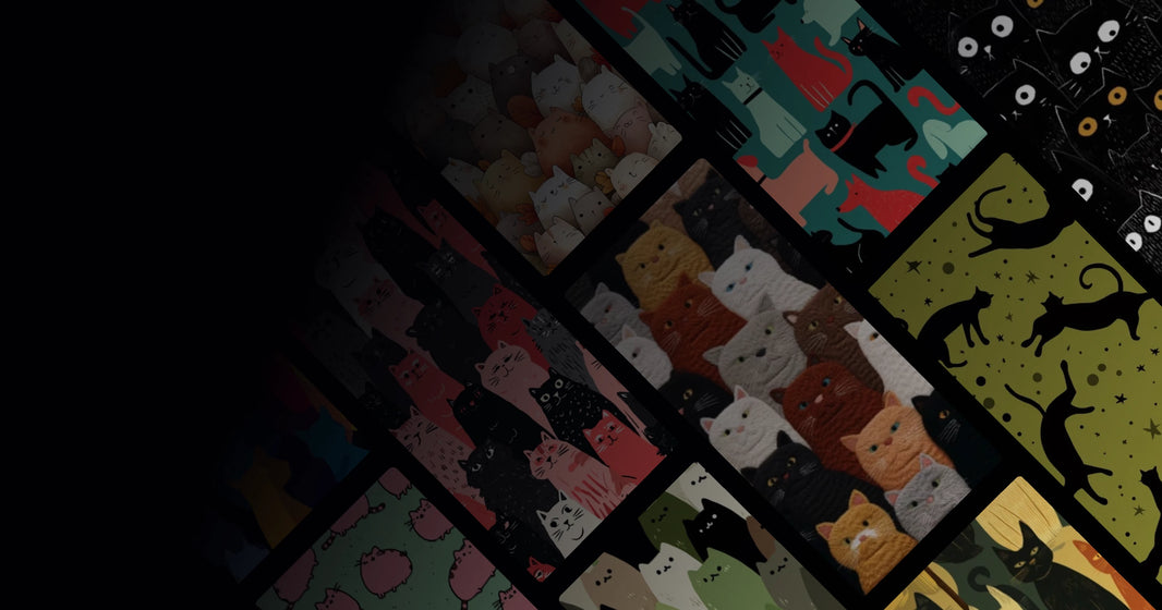 Whimsical Cat Art Collection: Playful and Poetic Feline Imagery for Modern Spaces