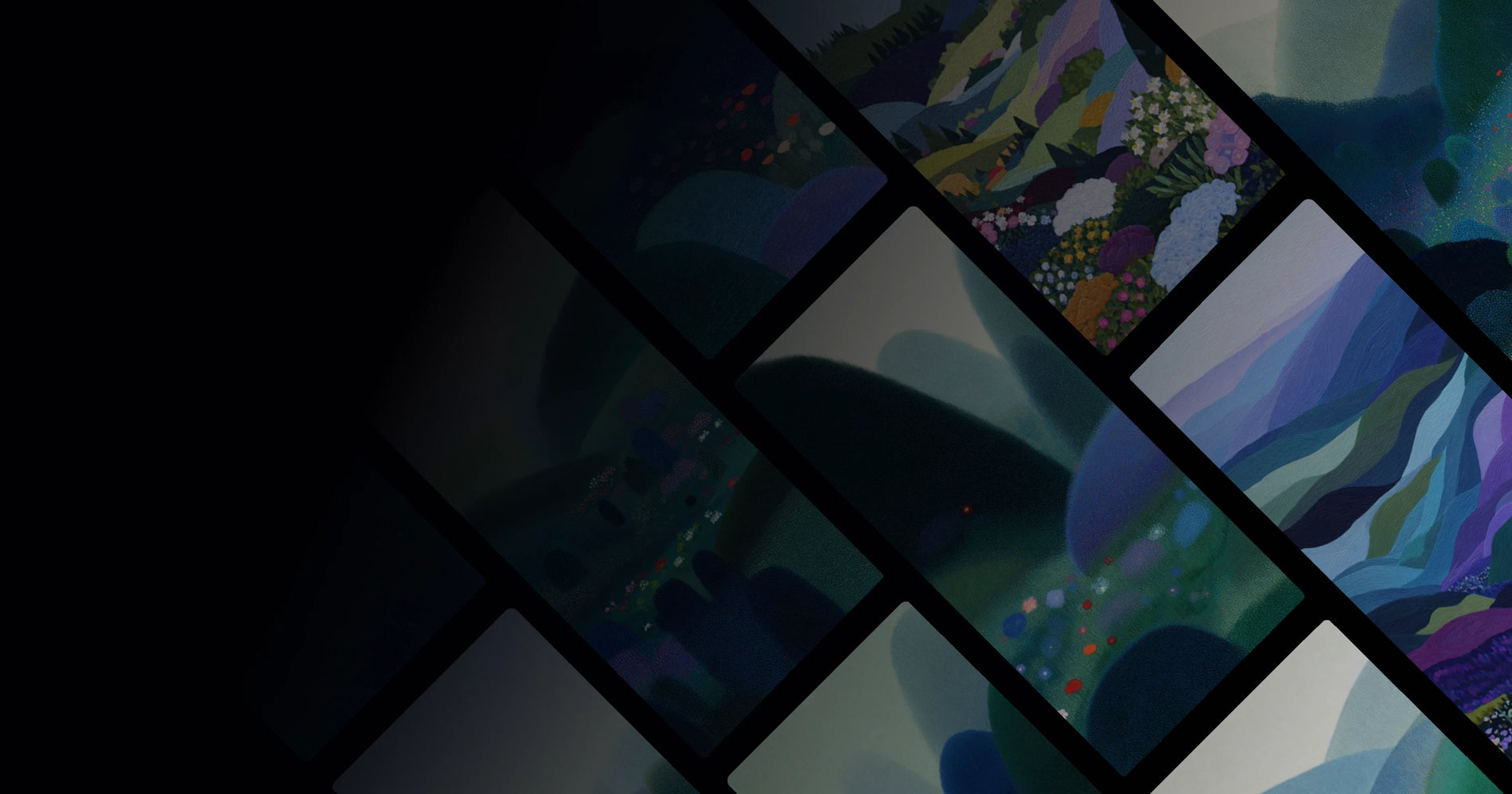 Nature’s Emotional Palette: Abstract Landscapes in Soft Hues and Gentle Forms