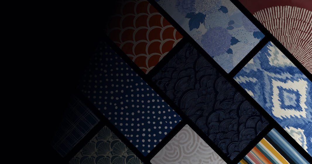 Traditional Eastern Patterns: From Waves to Stripes in Blue and Red Textile Art