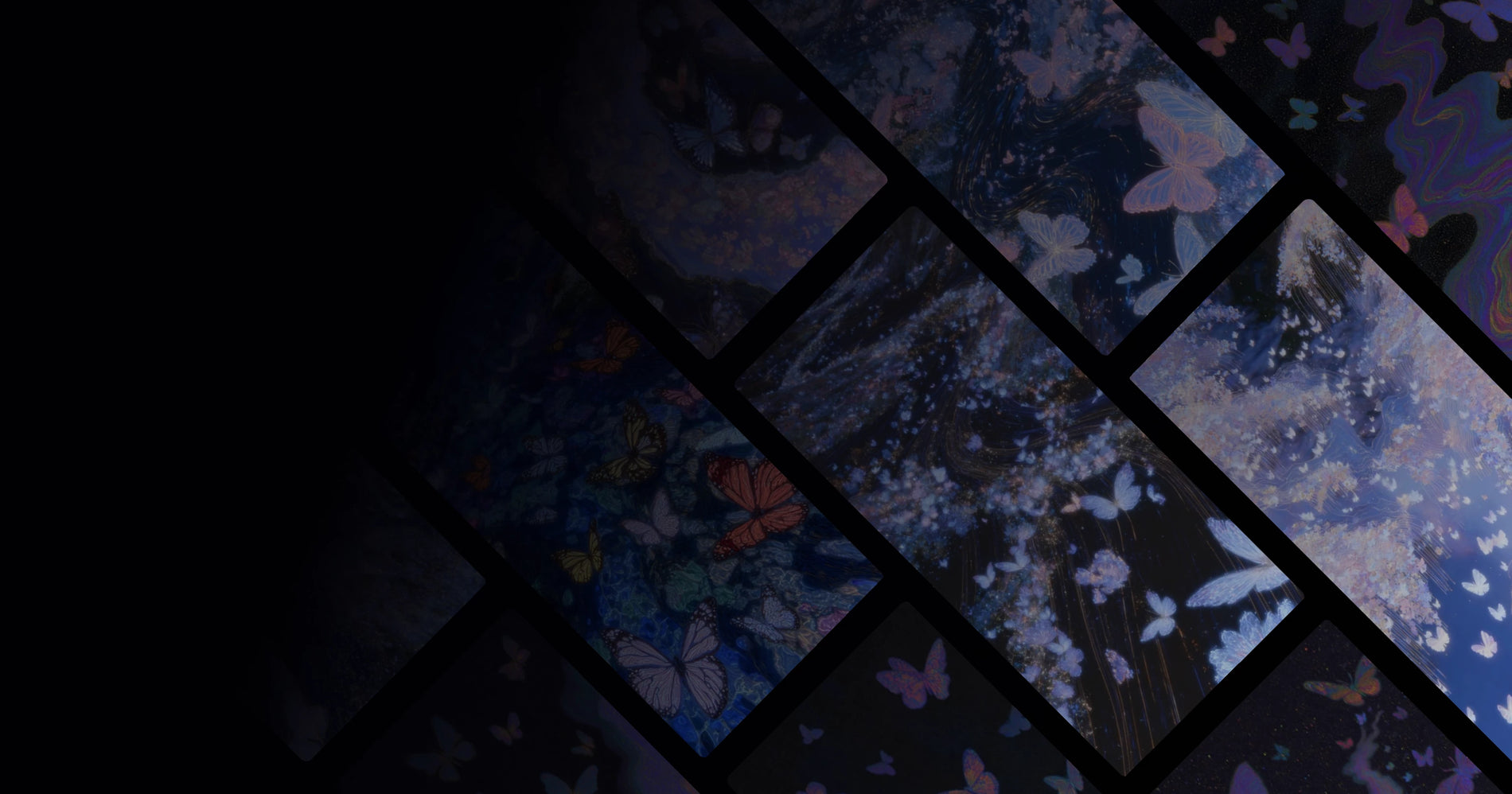 Butterfly Light Streams: Ethereal Dreamscape Art