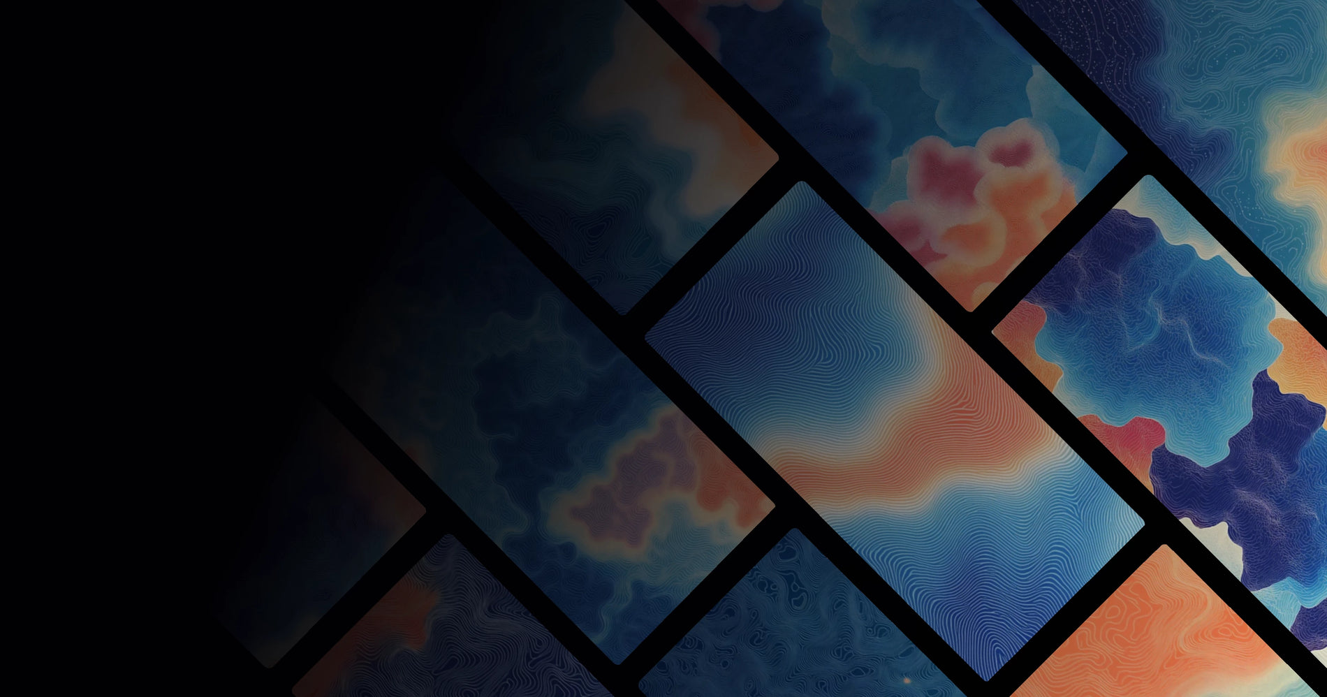 Flowing Terrain Abstract Art – Serene Color Waves and Organic Line Patterns