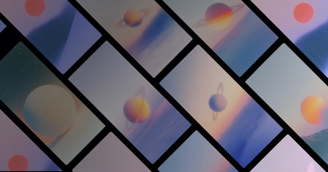 Dreamlike Solar and Saturn Scenes in Soft Pastel Tones