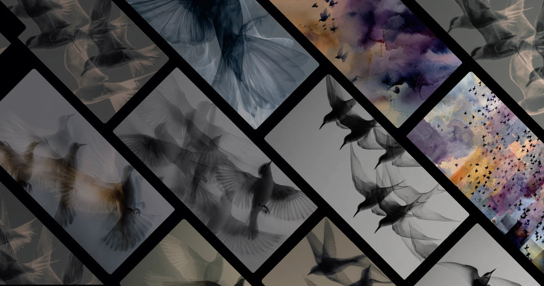 Ethereal Flight of Birds – Minimalist Nature Art Inspired by Movement and Silence