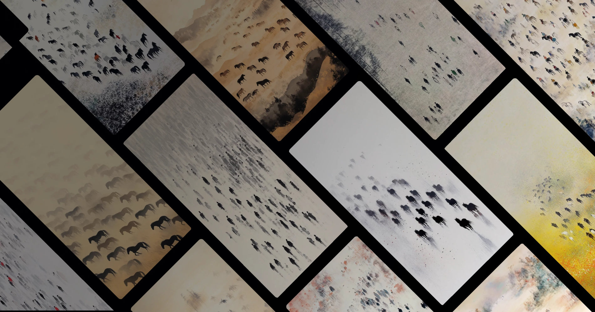 Horse Herds in Motion: A Serene Journey Through Nature and Collective Rhythm