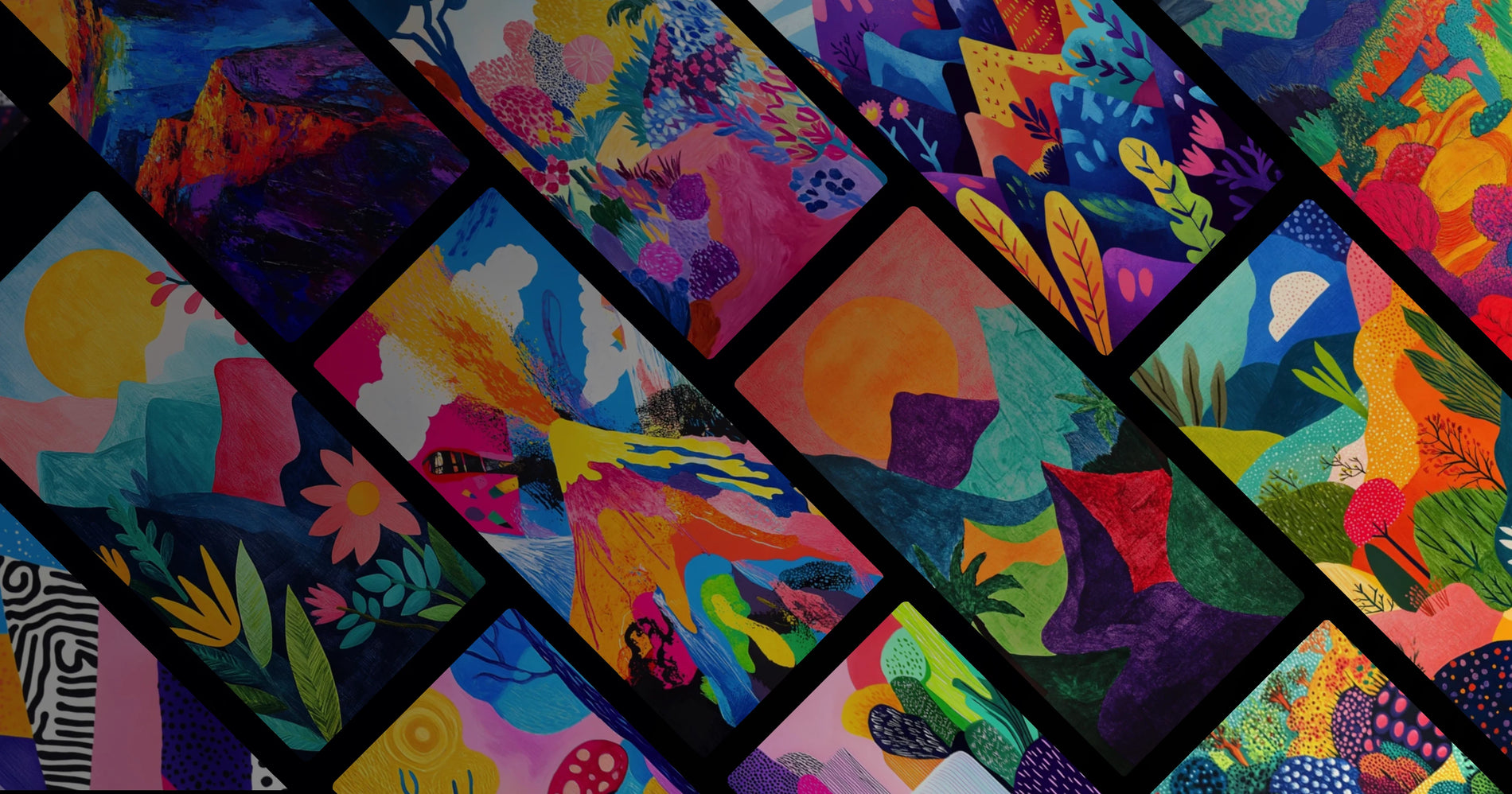 Vibrant Abstract Nature Art: A Journey Through Colorful Landscapes and Emotional Terrain