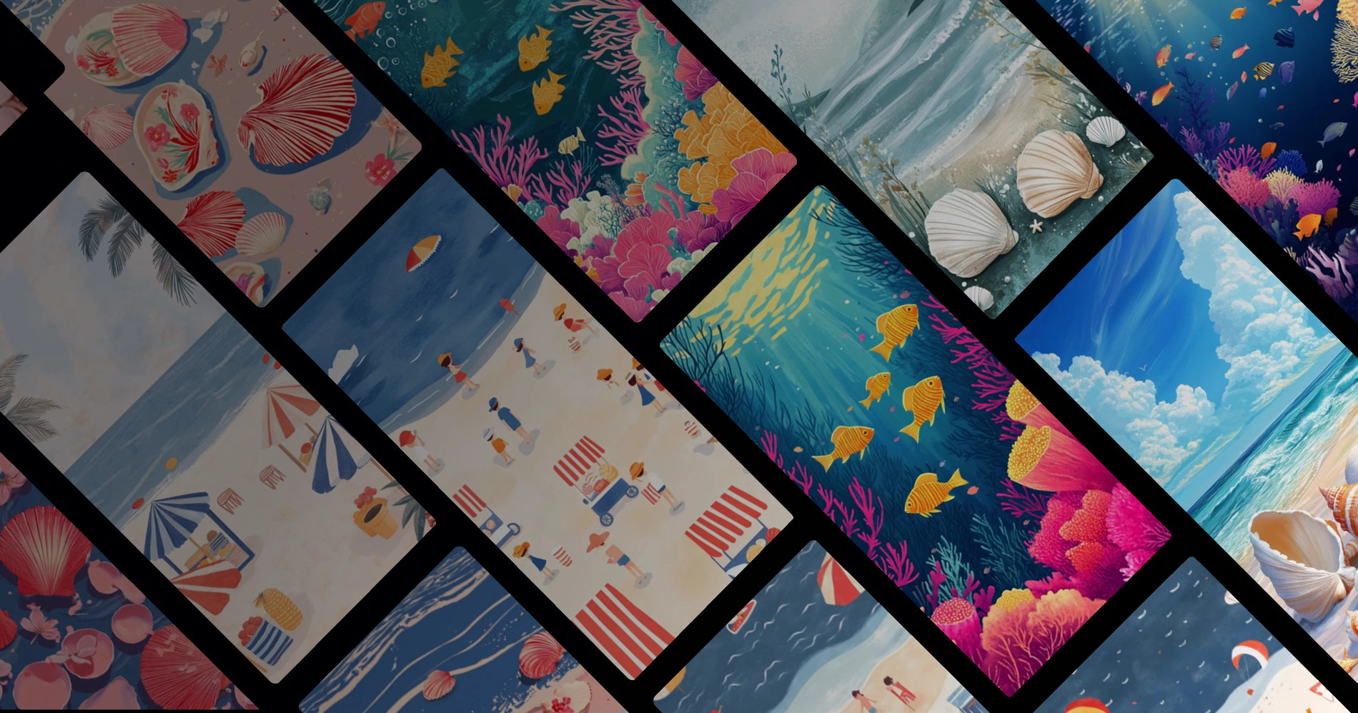 Ocean Life and Beach Vibes: A Visual Journey Through Coral Reefs and Sandy Shores