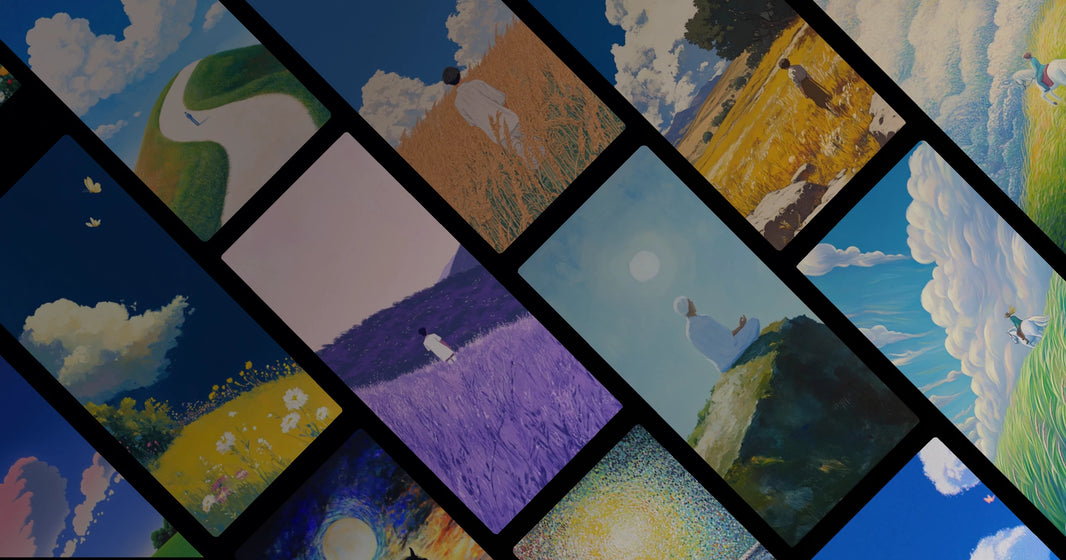 A Quiet Journey Through Clouds and Fields – Art of Solitude and Nature