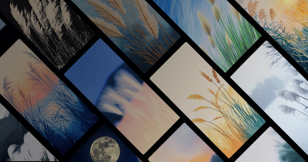 Seasonal Reed Landscape Art — Nature's Quiet Rhythm in Full Bloom