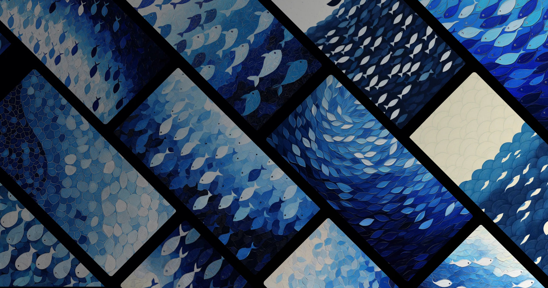 Oceanic Harmony: Blue Fish Schools in Motion – A Visual Journey Through Collective Flow