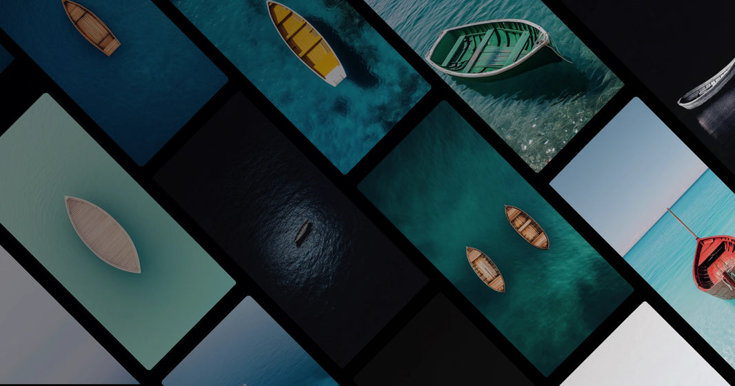 Solitary Boat in Calm Waters – Serene Minimalist Art