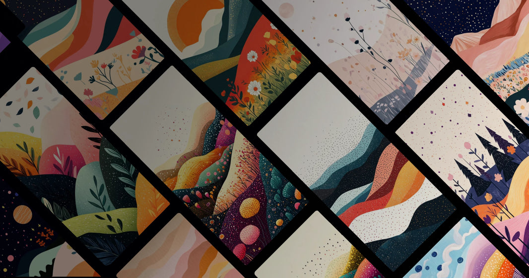 Dreamy Nature Landscapes with Stars and Flowers – Serene Art for Calm Minds