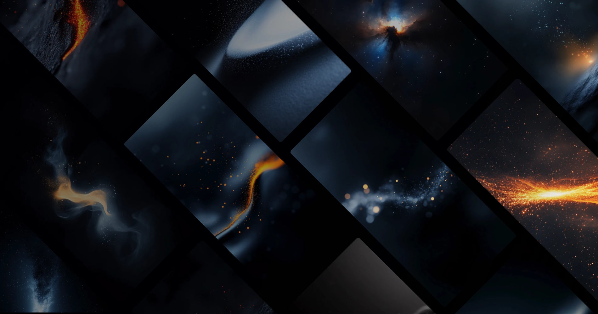 Cosmic Dust Trails and Celestial Nebulae: A Minimalist Vision of the Universe