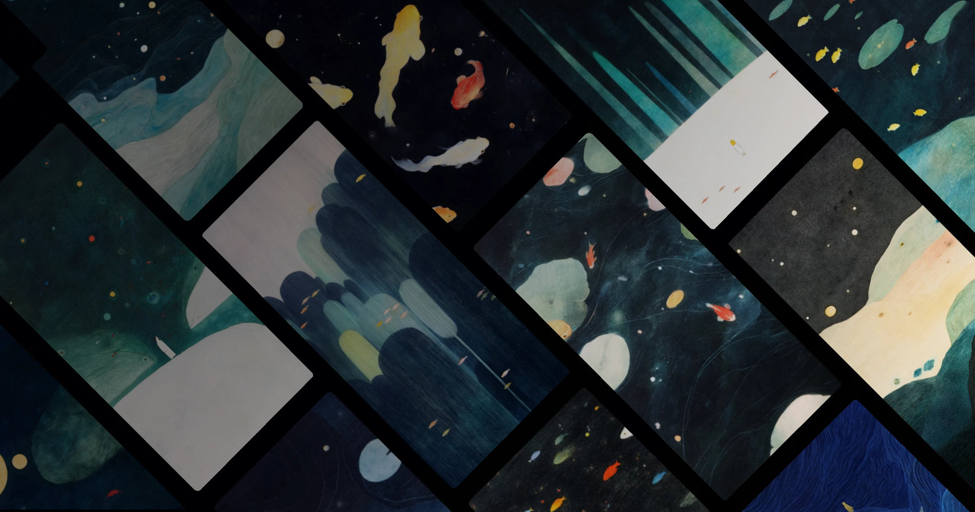 Golden Fish in Midnight Waters: A Serene Journey Through Nature and Solitude