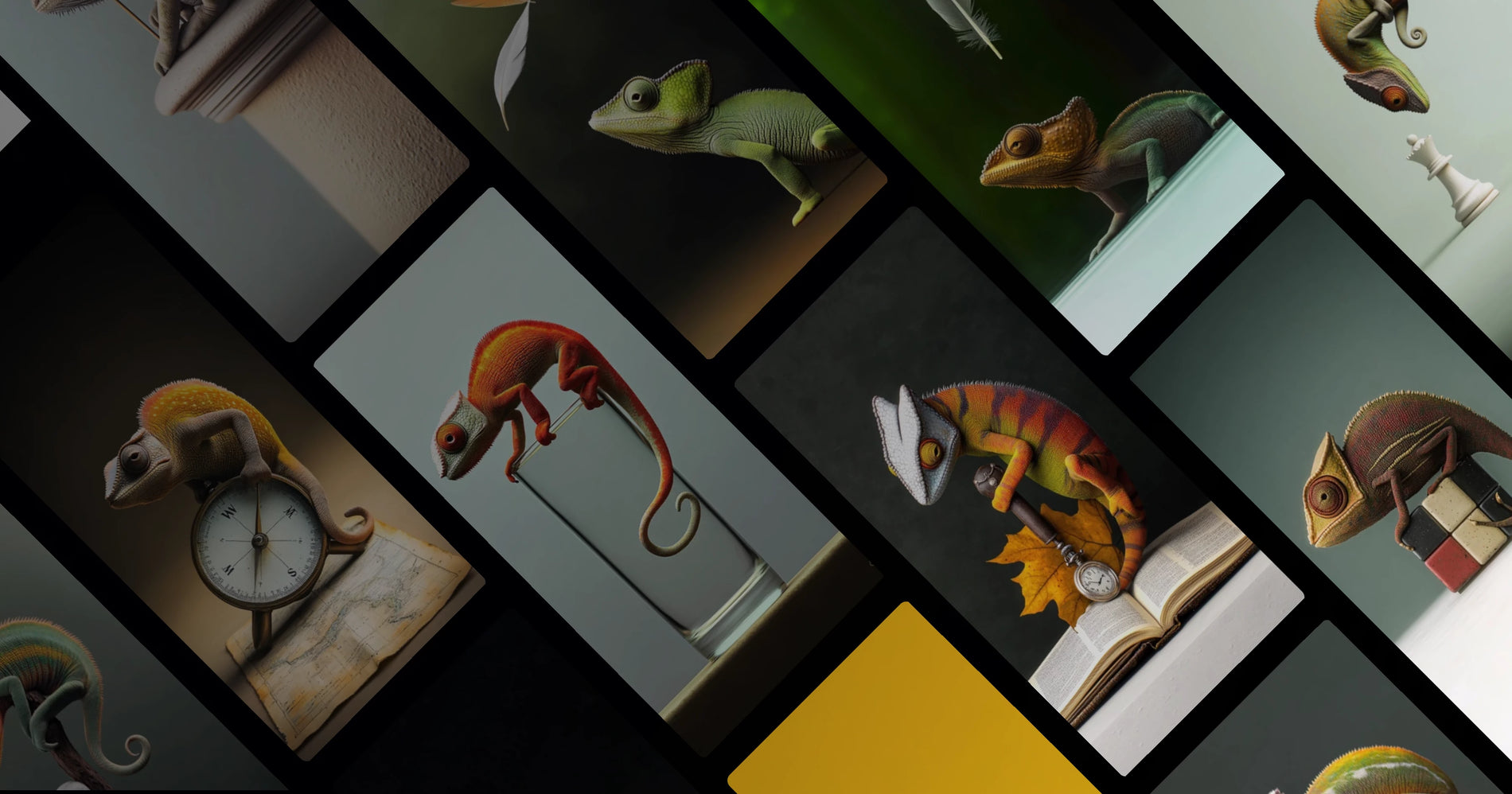 The Philosophical Chameleon: Nature Meets Symbolism in Art