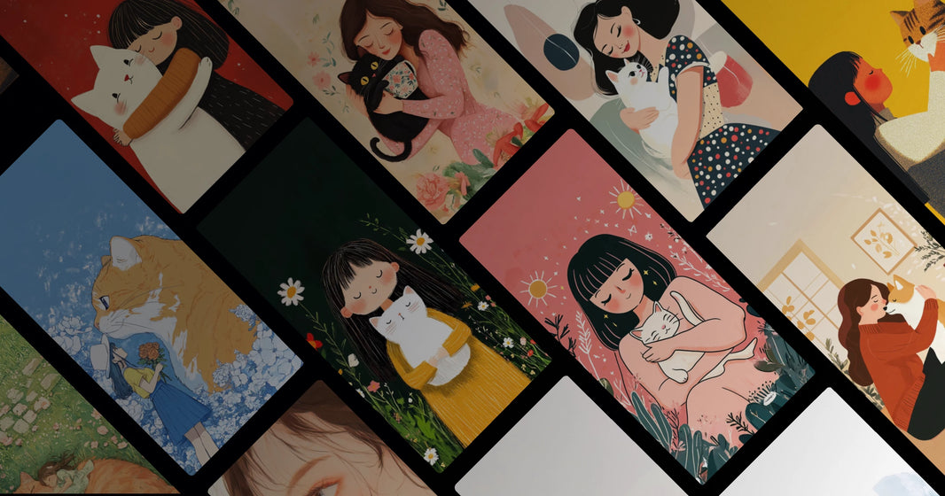 Gentle Moments Between Humans and Cats: Heartwarming Emotional Art