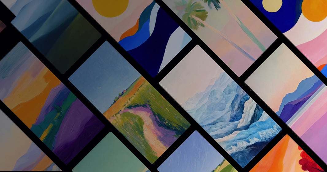 Abstract Nature Art: Serene Landscapes in Soft Hues and Gentle Forms