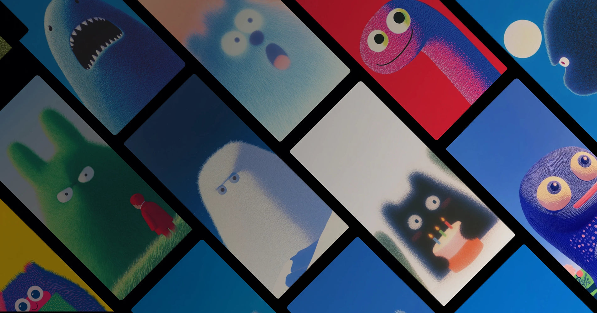 Cute Fluffy Creatures: Expressive Animal Art in Soft Colors and Playful Forms