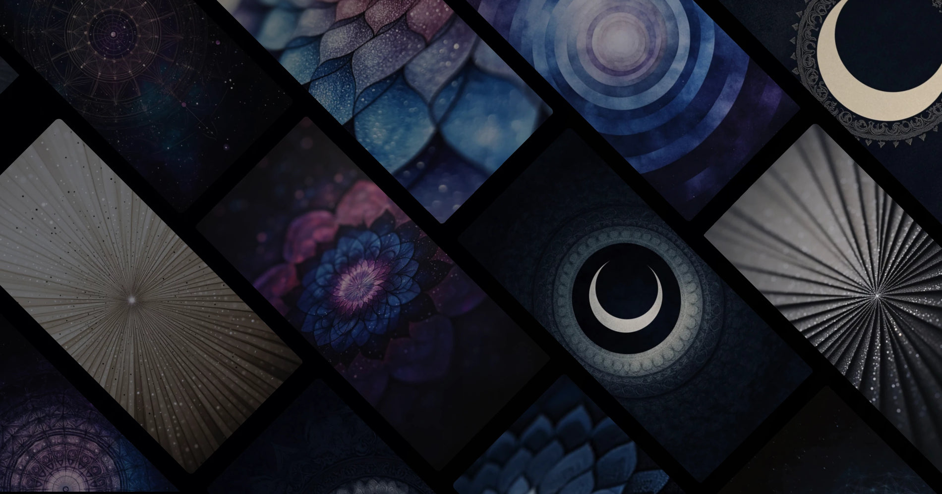 Ethereal Moon and Geometric Patterns: A Journey Into Cosmic Harmony