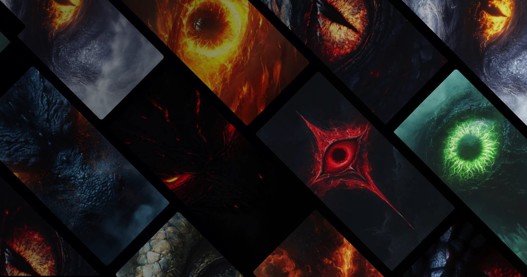 Mystic Eyes of the Abyss: Fiery Gaze and Cosmic Symbolism