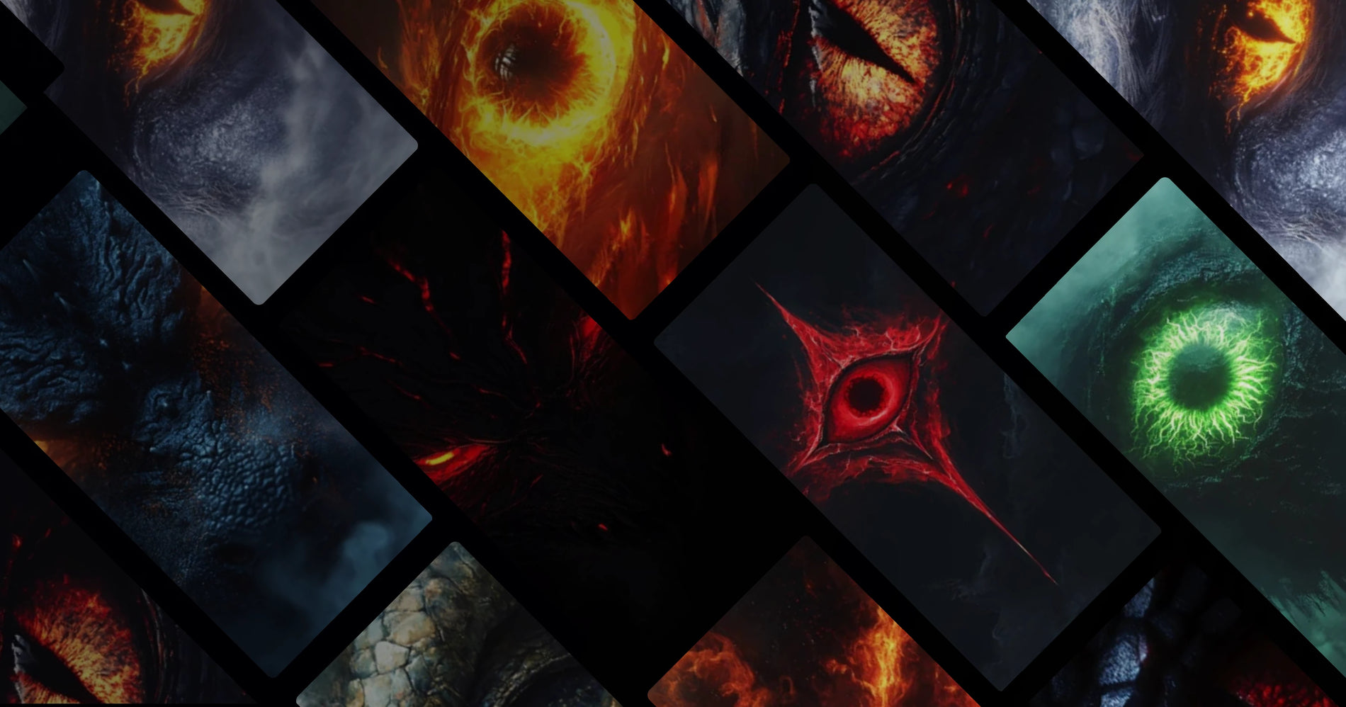 Mystic Eyes of the Abyss: Fiery Gaze and Cosmic Symbolism