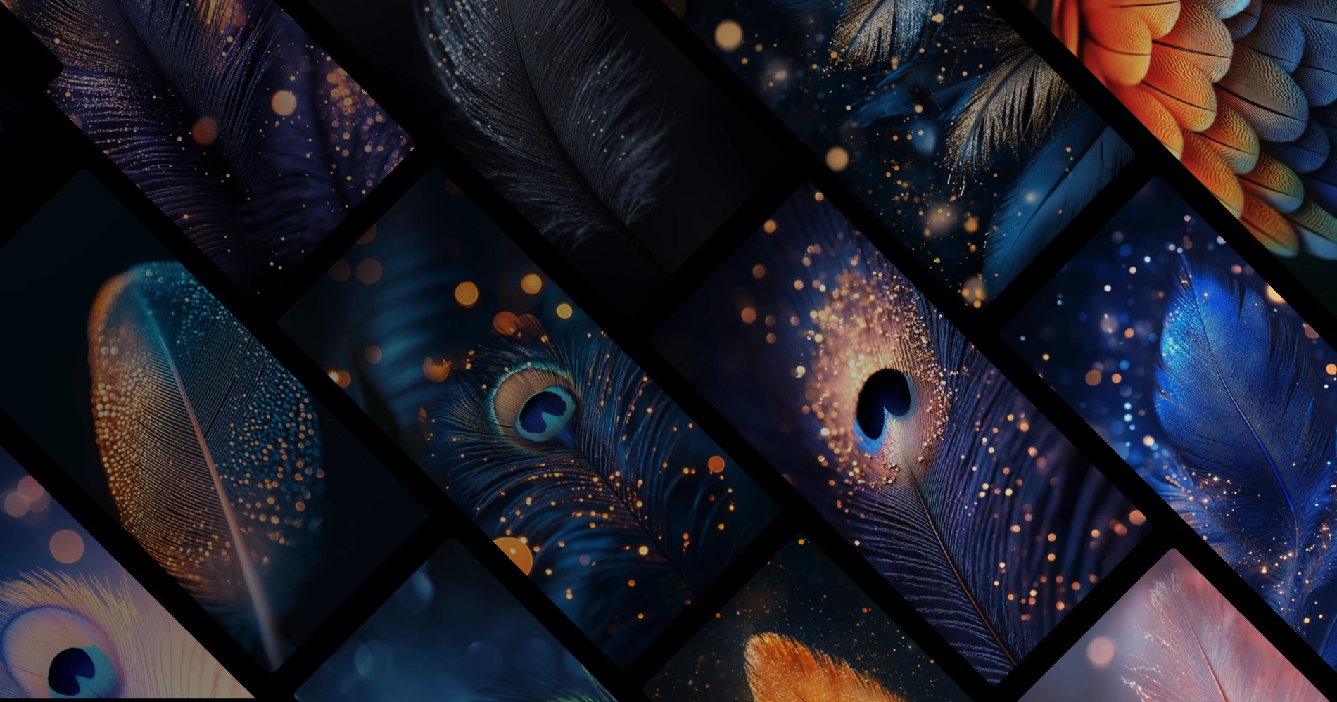 Celestial Feather Artwork: A Blend of Natural Beauty and Digital Elegance
