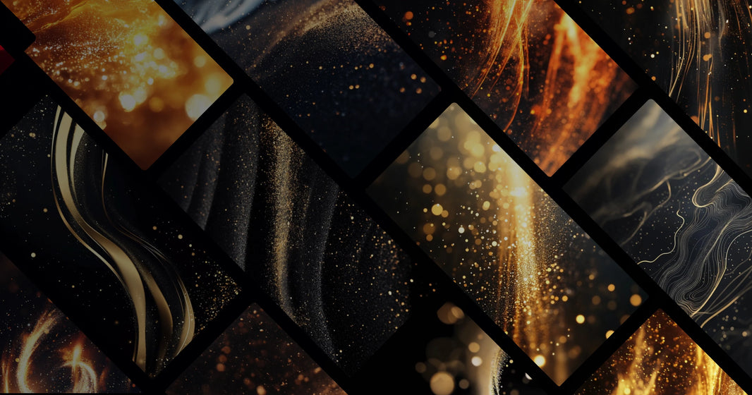 Golden Light Flows and Cosmic Particles: An Ethereal Aesthetic Experience