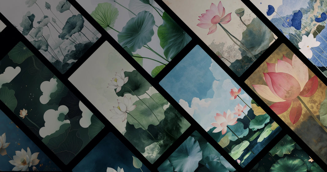 Serene Lotus Art: Nature-Inspired Minimal Design for Mindful Spaces