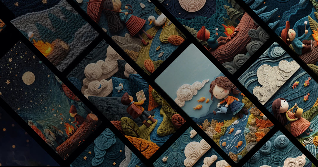 Whimsical Knitted Landscapes: A Journey Through Handmade Nature and Childhood Memories