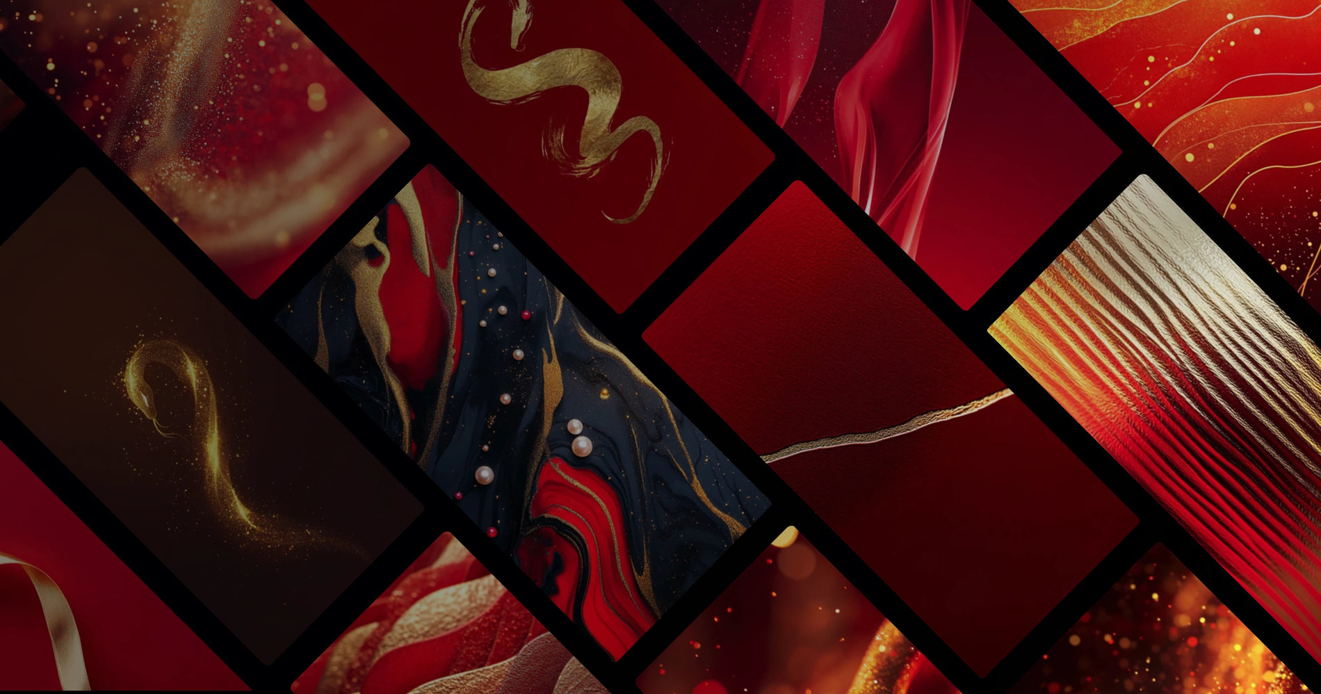 Elegant Red and Gold Design Inspired by Eastern Symbolism and Celestial Motifs