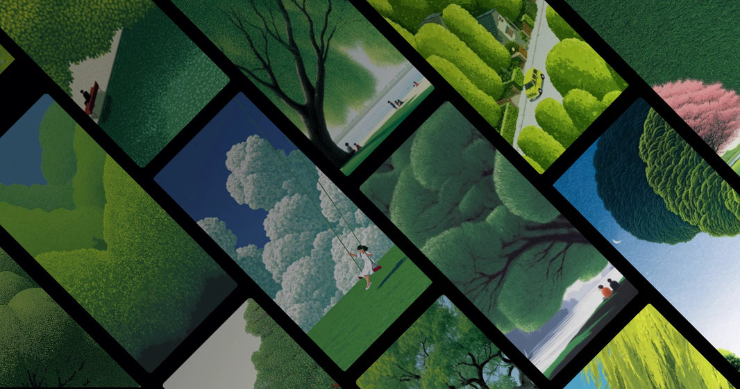 Nature's Breath: Tree Shadows and Human Moments in Calm Natural Scenes