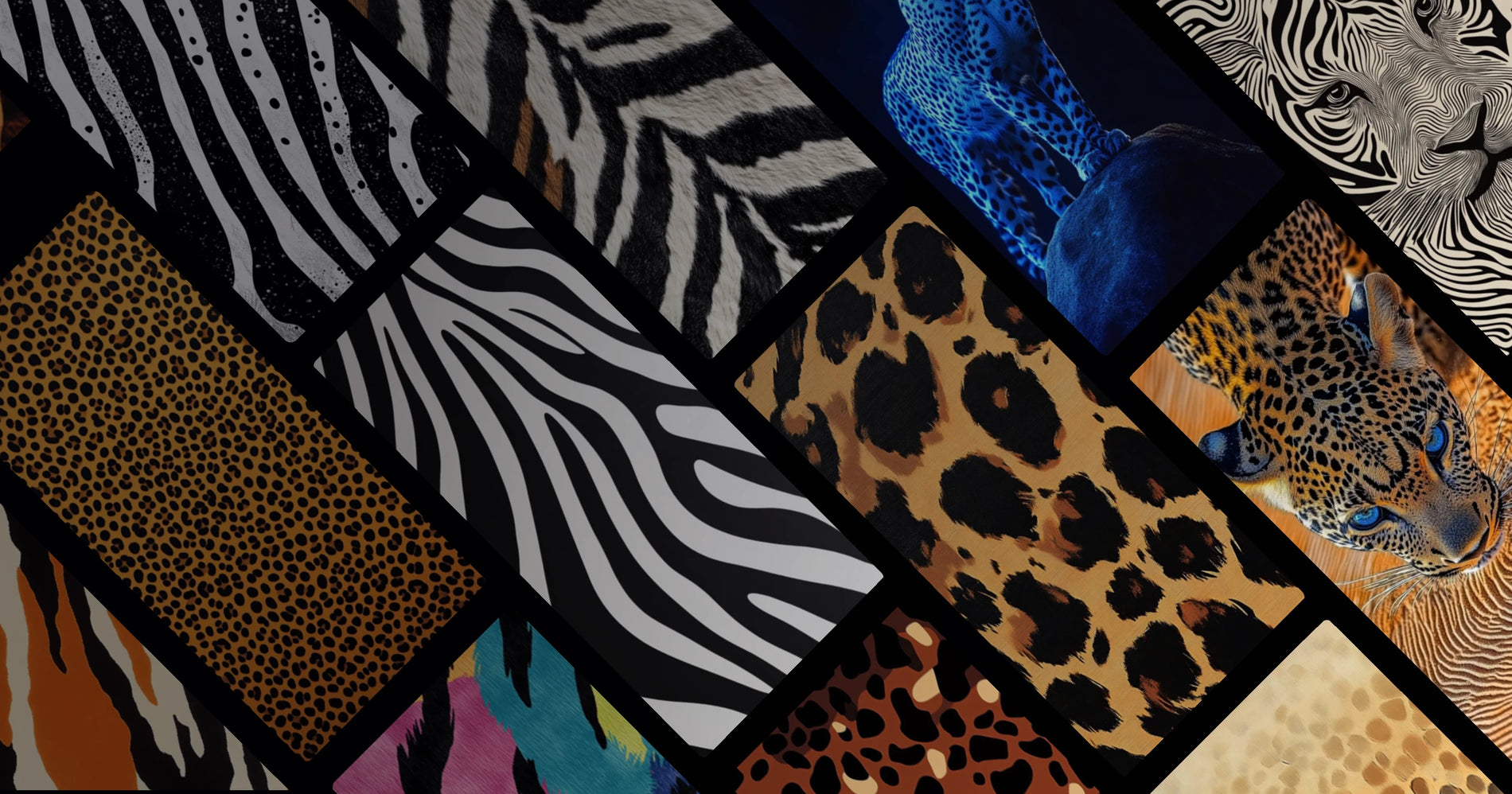 Animal Pattern Art: Elegant Designs Inspired by Leopard, Tiger, and Zebra Motifs