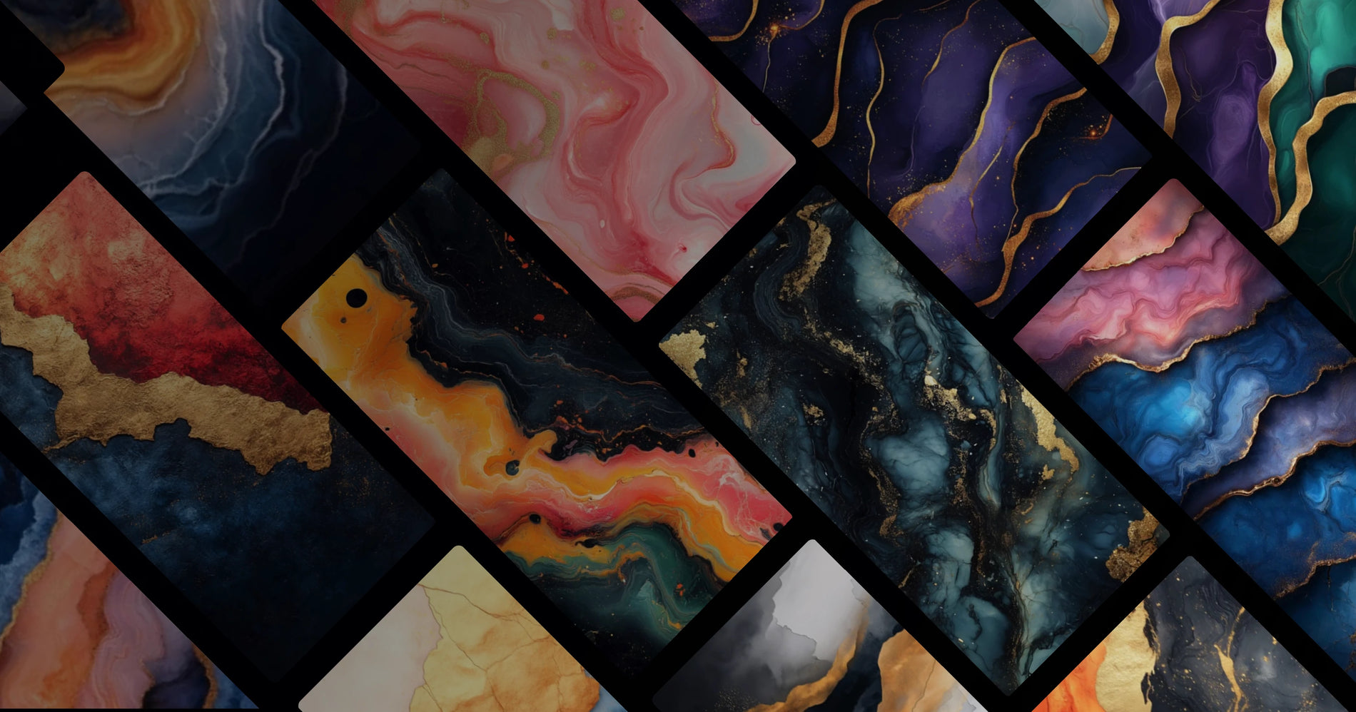 Emotional Abstract Art with Golden Accents and Fluid Color Transitions
