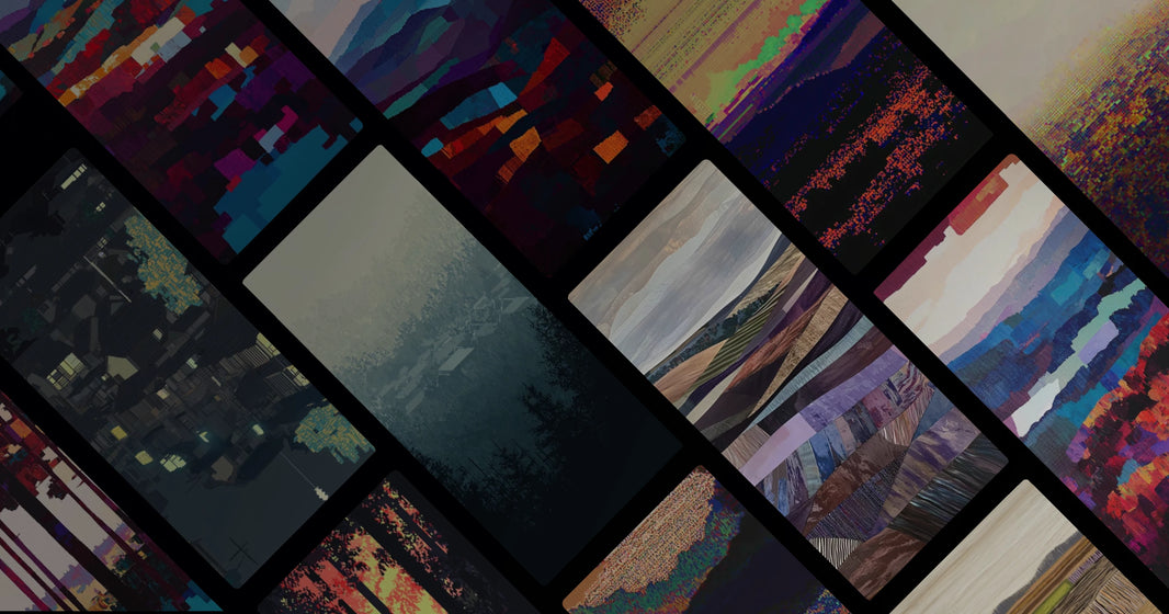 Abstract Digital Landscapes: A Journey Through Color and Memory