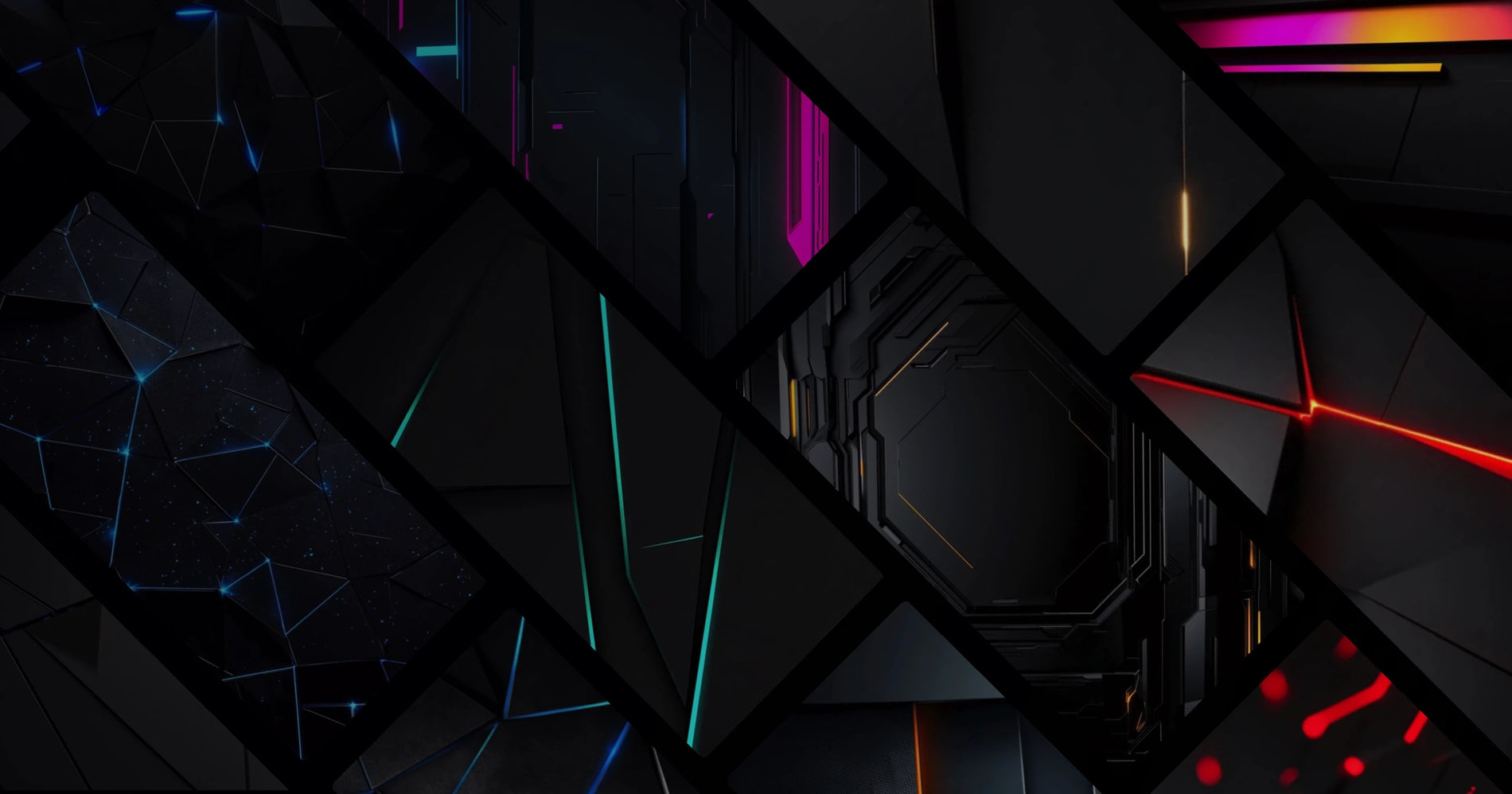 Minimal Dark Aesthetic with Glowing Edges and Futuristic Geometry