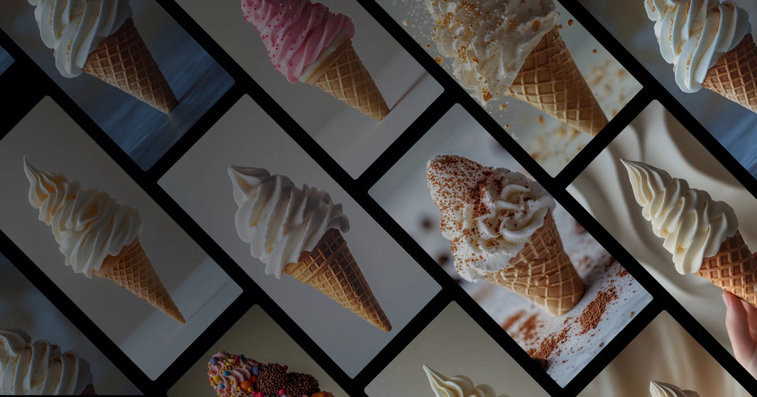 Elegant Ice Cream Moments: Creamy Swirls and Emotional Design