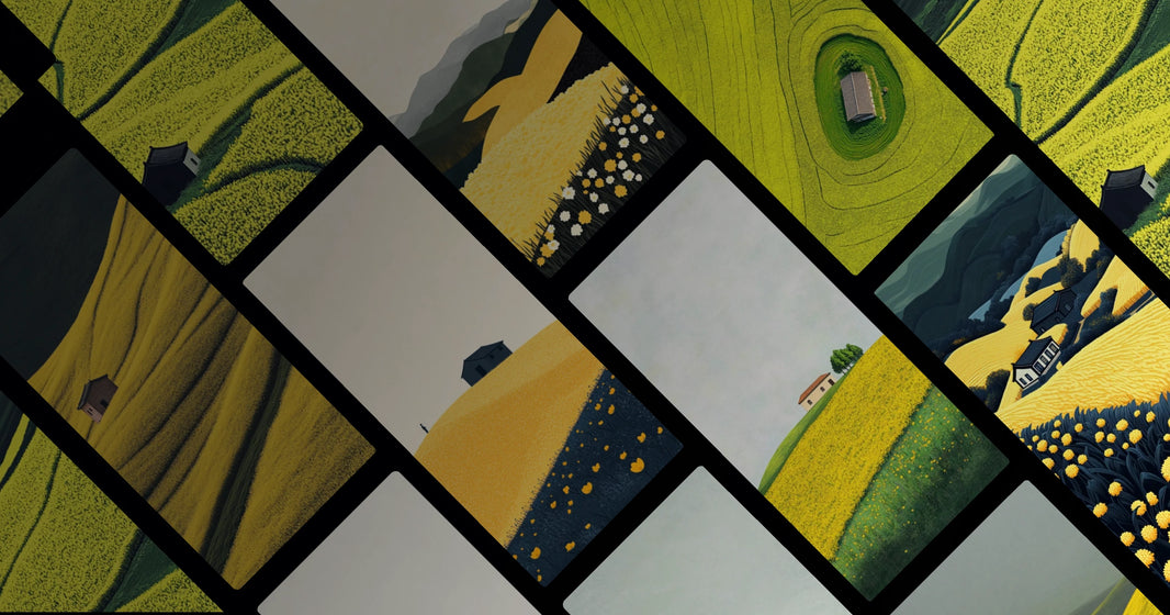 Golden Fields and Solitary Houses: A Serene Rural Landscape Inspired by Nature and Tradition