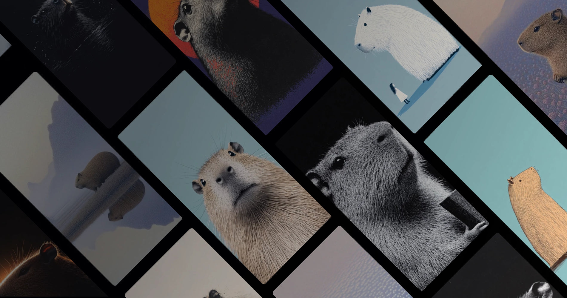 The Gentle Giant: Capybara Art That Blends Nature and Childlike Wonder