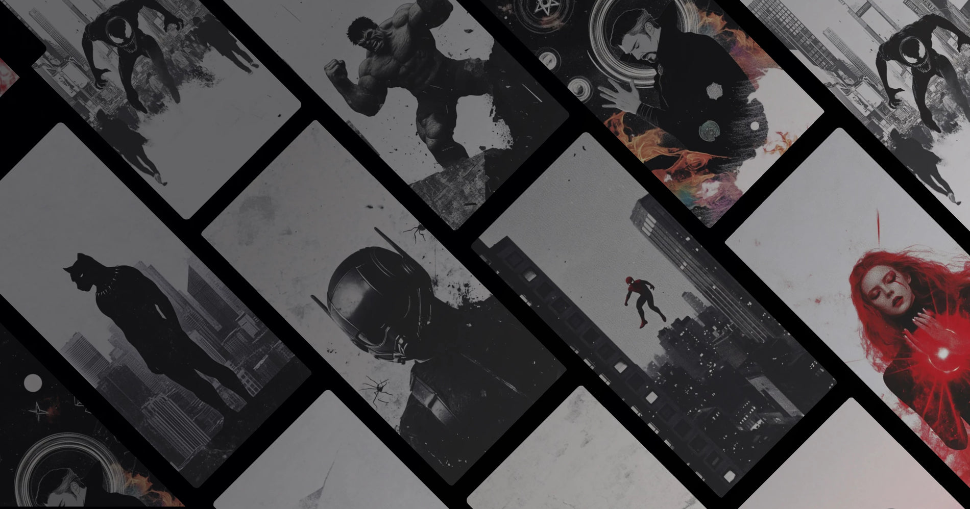 Dark Urban Superhero Art: Minimalist Portraits of Power and Solitude