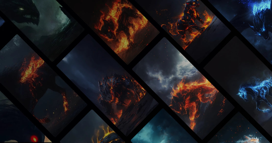 Mystical Blue Flames: Guardians of the Dark