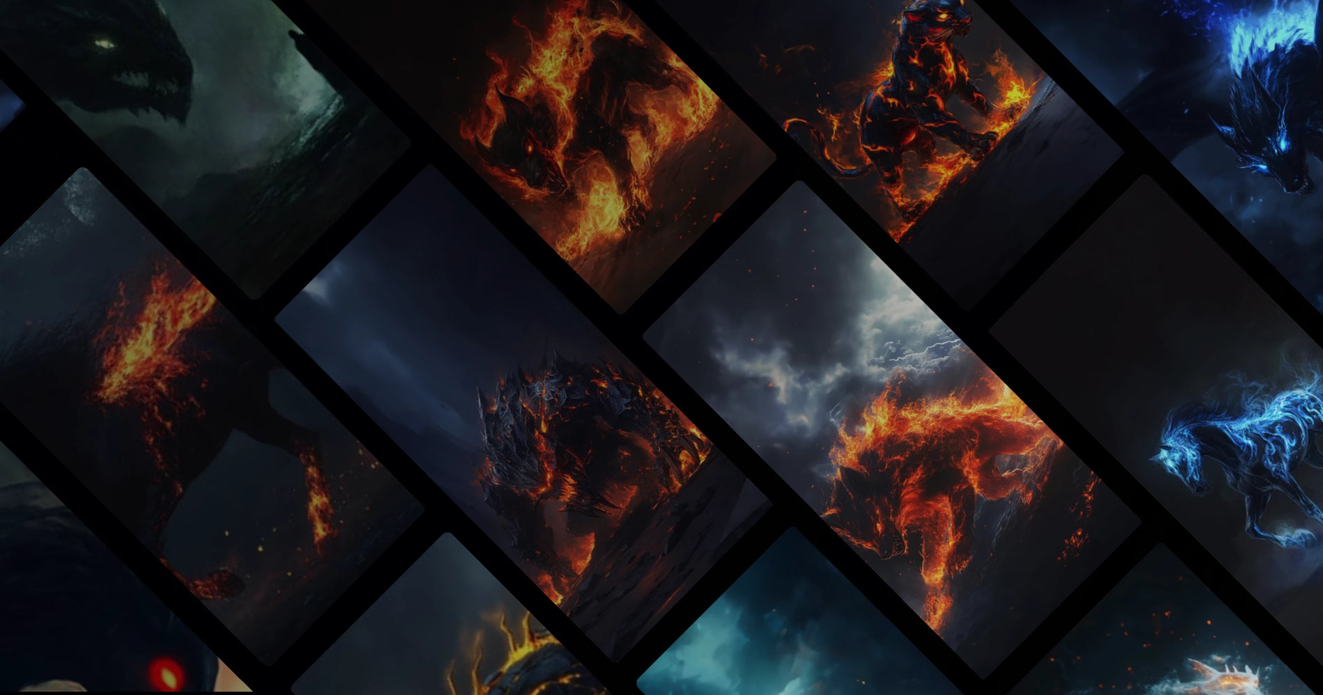 Mystical Blue Flames: Guardians of the Dark