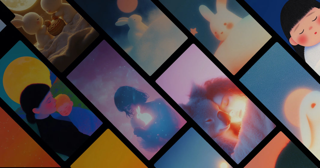 A Quiet Night with Moonlight, a Girl, and a Rabbit