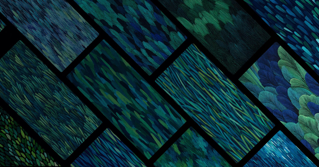 Whispers of the Midnight Forest: A Study in Blue and Green