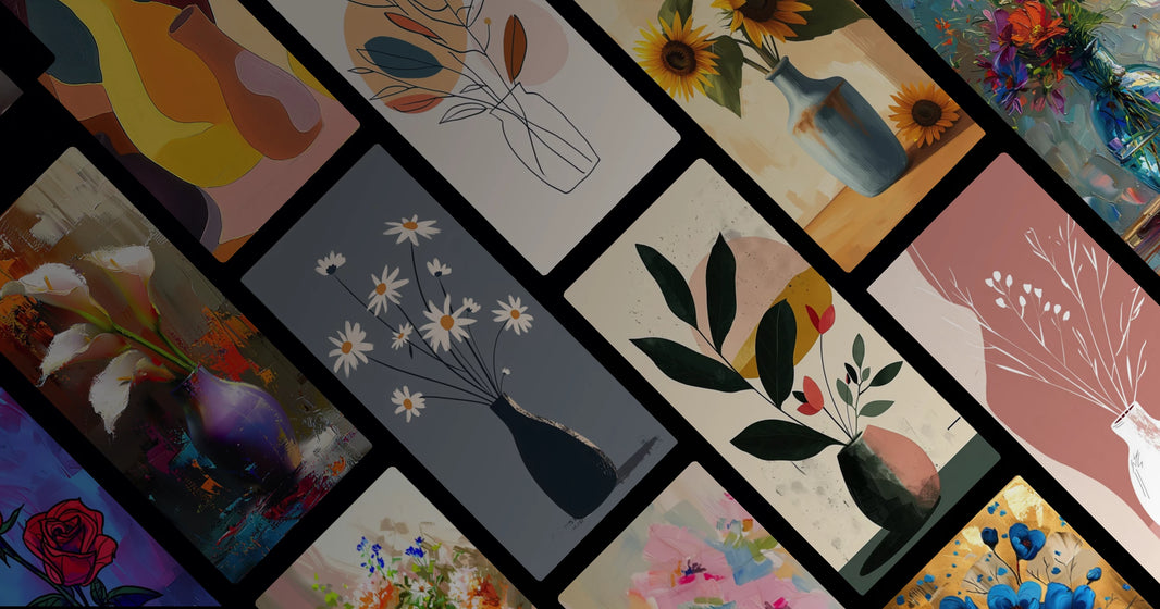 Vase Flowers: A Quiet Dialogue of Color and Form