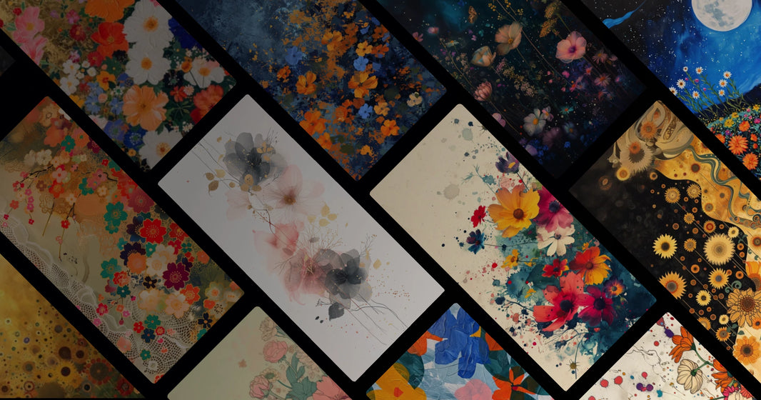 Nighttime Floral Serenity: A Canvas of Colors and Light